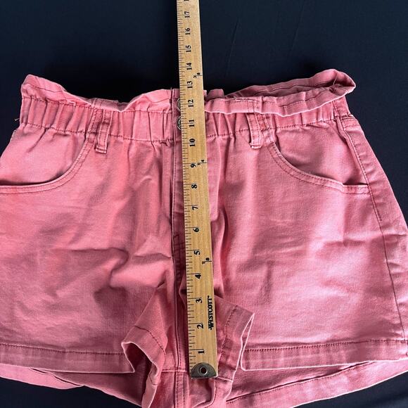 Wild Fable Paperbag Shorts Womens Large Double Button Pockets Pink High Waisted - Picture 8 of 9